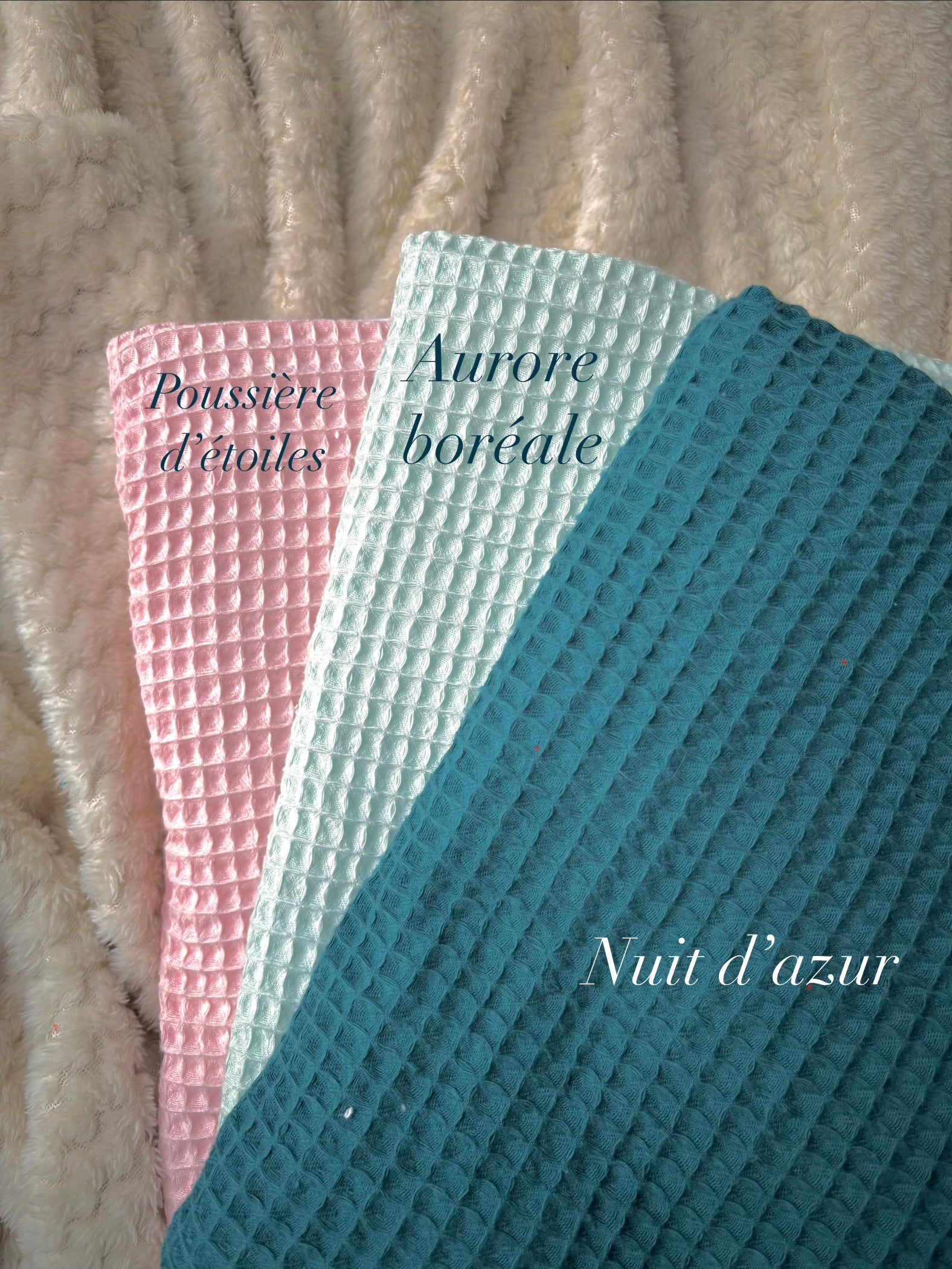 Tapis à langer portable bébé – création artisanale, idéal en déplacement - "Horizon Céleste"