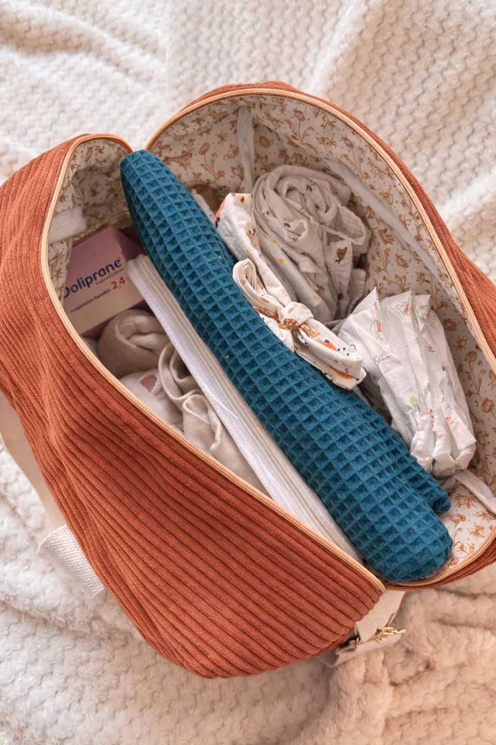 Sac à langer bébé artisanal coton certifié Oeko-Tex
