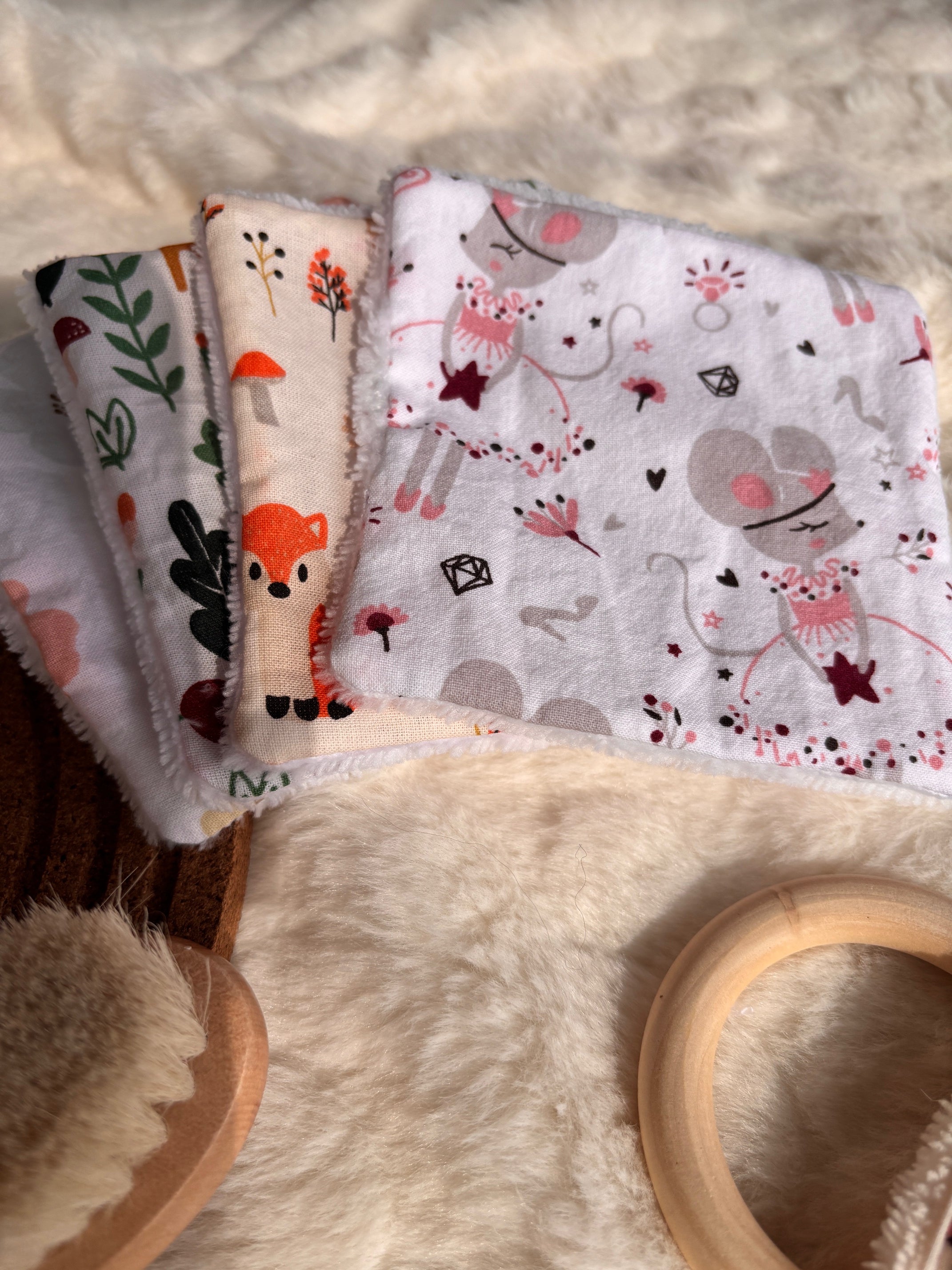 Cotons lavables pour bébé - Lot de 7 cotons à composer