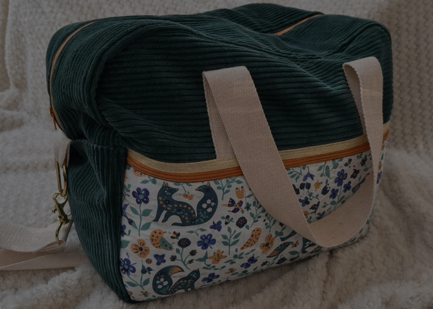 Sac à langer artisanal fait main cadeau maman bébé