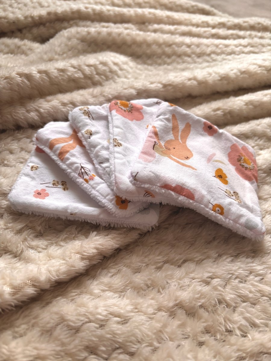 Cotons lavables bébé faits main lot  collection Douceur Printanière – Un Monde Céleste