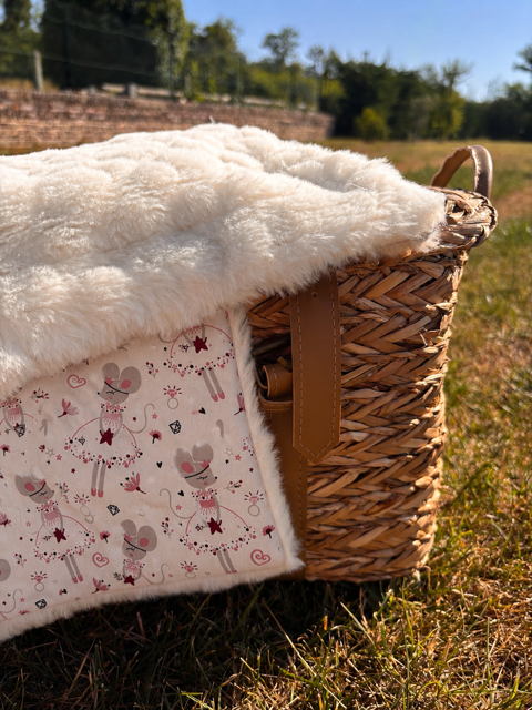 Couverture double-face (coton & doudou)