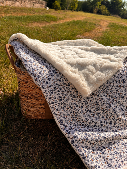 Couverture double-face (coton & doudou)