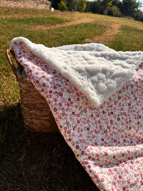 Couverture double-face (coton & doudou)