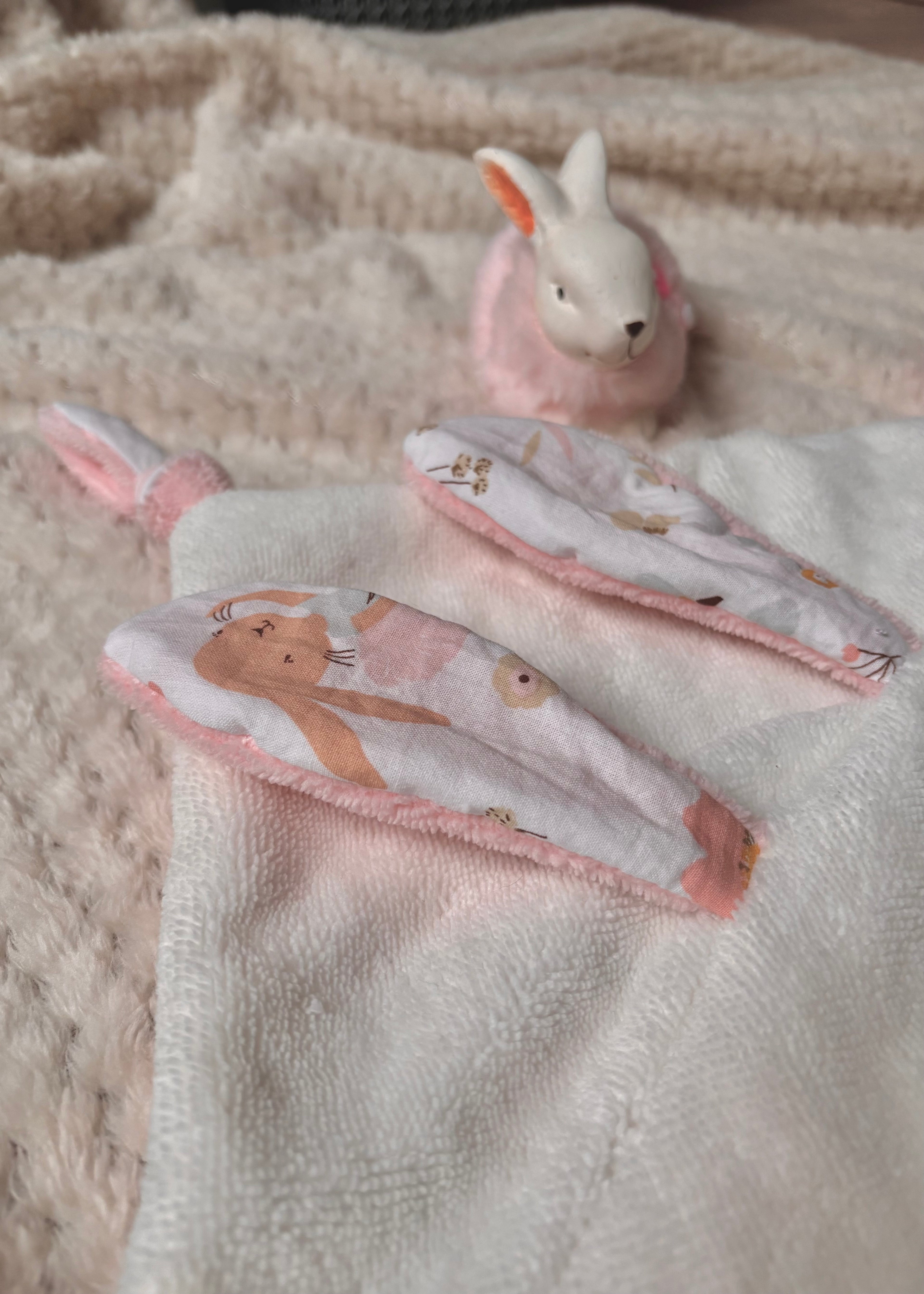 Doudou bébé fait main collection Douceur Printanière