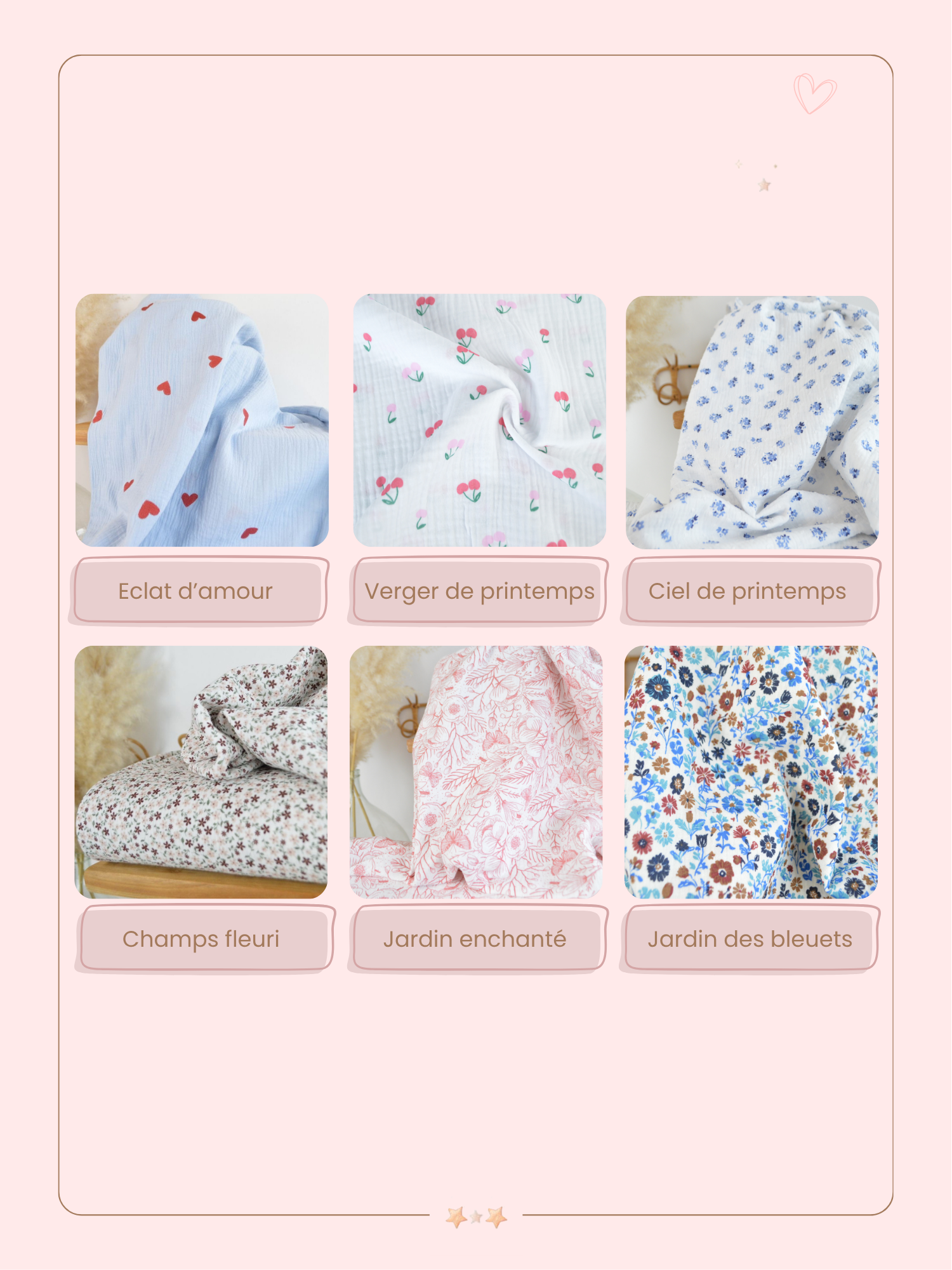 Lange bébé en gaze de coton à motifs - Différents coloris