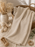 Lange bébé en gaze de coton unis - Sable doux