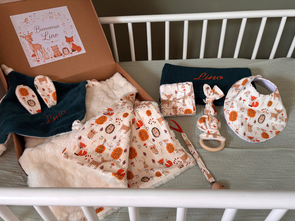 Trousseau de naissance complet - 7 produits + 1 broderie offerte
